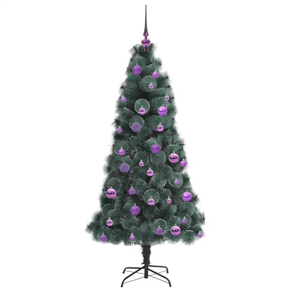 Albero di Natale | Decorazioni natalizie artificiale preilluminato con set di palline