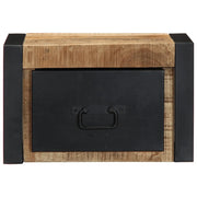 Comodino 40x35x25 cm in Legno Grezzo Massello di Mango 4015945