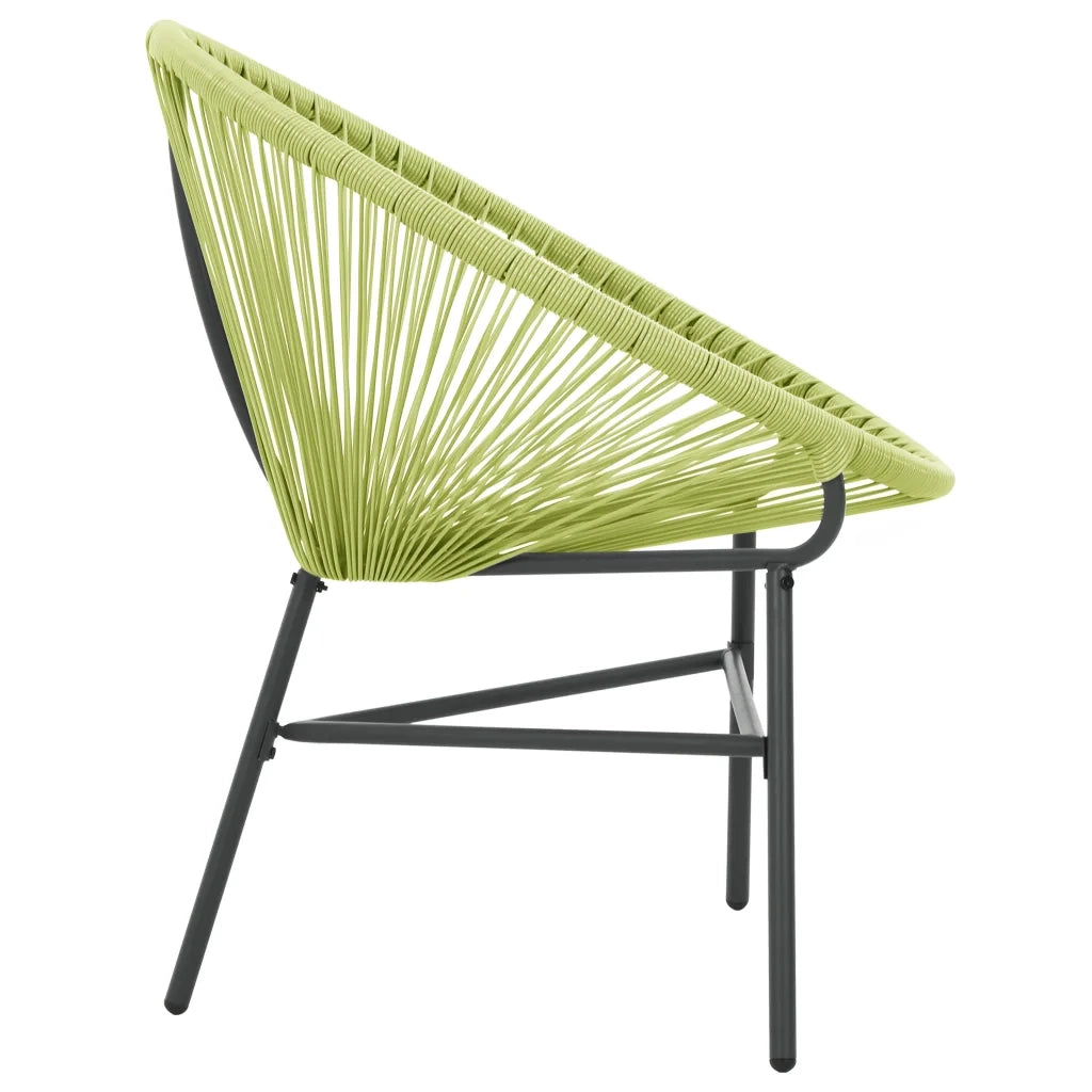 Sedia Acapulco da Giardino | Sedie da Esterno in Polyrattan Verde