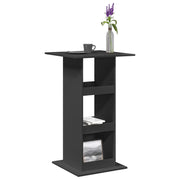 Tavolo Bar con Portaoggetti Nero 60x60x102 cm in Multistrato 854329