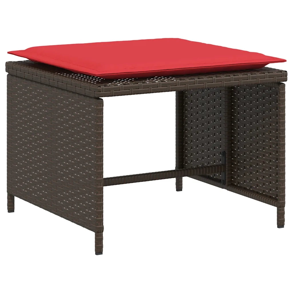 vidaXL Sedia da Giardino con Poggiapiedi in Polyrattan Marrone
