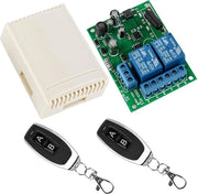 Comando a Distanza Senza Fili 433MHZ Interruttore - 2 Canali - AC 220 V 230 V 240 V - Ricevitore RF per Controllo Porta Garagem