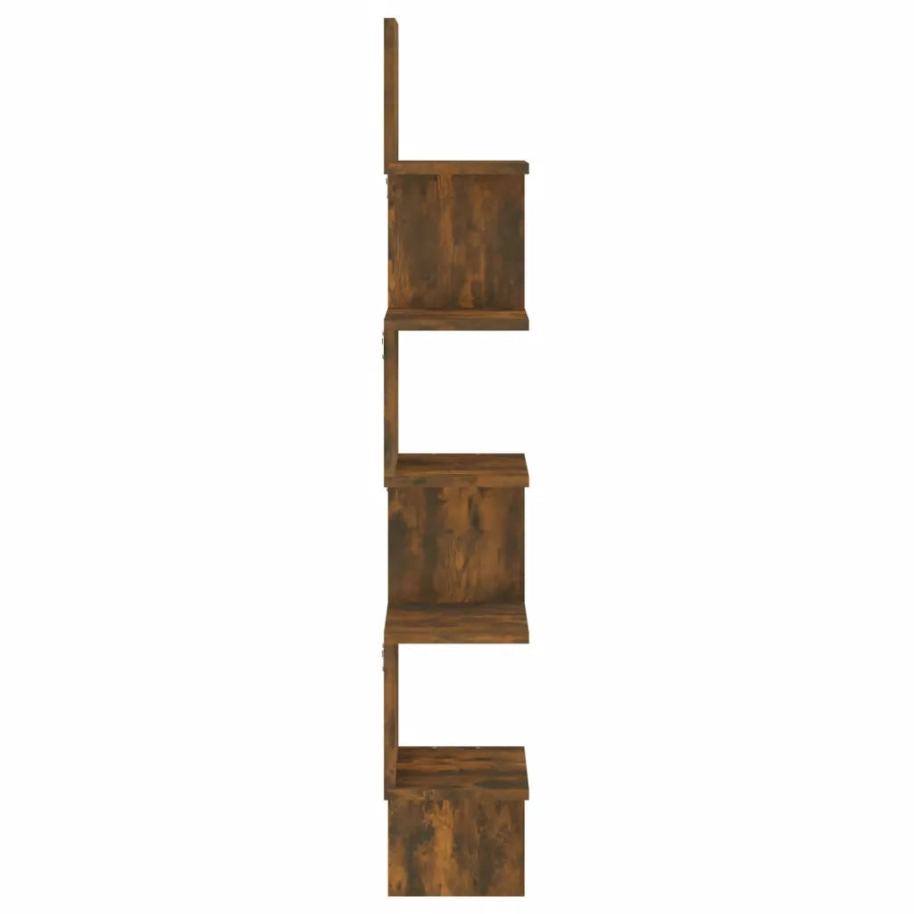 Mensola Muro Angolo Rovere Fumo 20x20x127,5cm Truciolato 815210