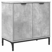 Mobile Lavabo | Armadio per Lavabo da Bagno Grigio cemento 60,5 x 33,5 x 61 cm