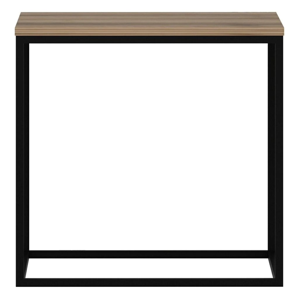 Tricase, Tavolino da Salotto Forma Quadrato, 52x50x50h cm Marrone Noce