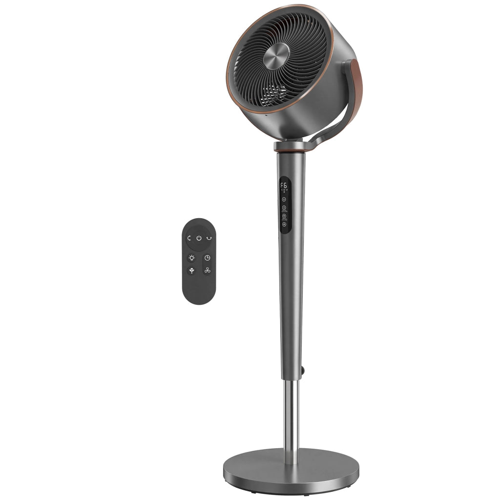 Ventilatore da pavimento silenzioso 20 dB ¨C zephmum ¨C oscillazione automatica 70¡ã+90¡ã, 12 velocit¨¤, luce LED, timer 12H