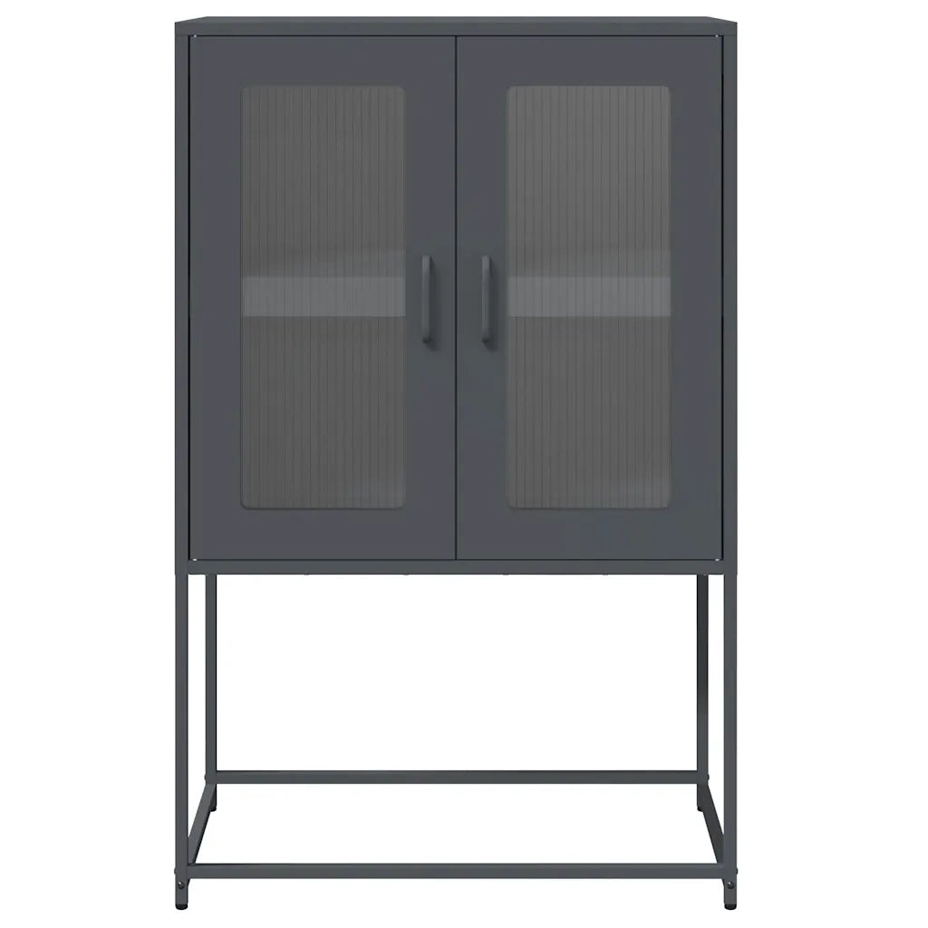 Credenza Antracite 68x39x107 cm Acciaio