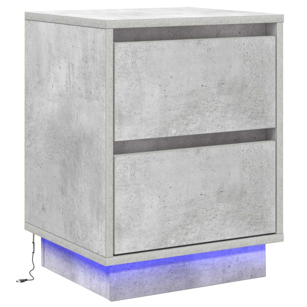 Armadio da Notte con cassetto Grigio cemento 39 x 34,5 x 50 cm 869616