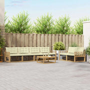 Set di divani da esterno 7 pcs Bianco e Crema 79 x 79 x 37 cm 3388440