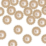 Parelknoppi con strass - 50 pezzi oro - 18 mm - Knoppi acril retro vintage
