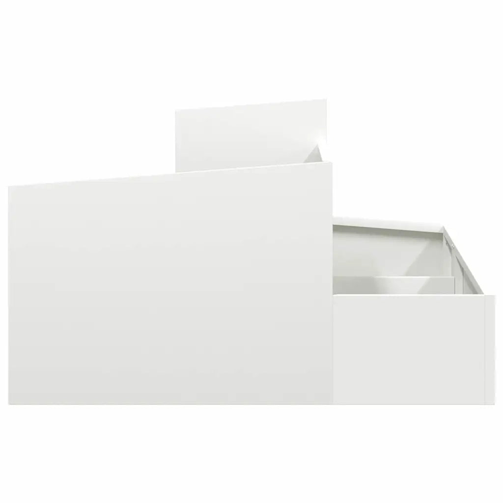 Vaso da giardino Bianco 80 x 80 x 50 cm 873579