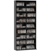 Mobile per CD e DVD 18 compartimenti ¨C Zephmum ¨C Nero 78.5x24x175 cm