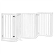 Cancelletto e porta di sicurezza per animali domestici 6 pannelli legno di pioppo bianco 02_0023355