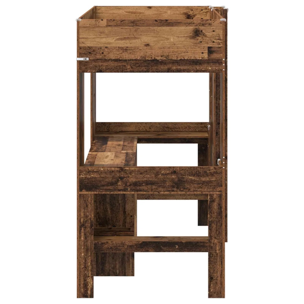 Struttura letto a castello con scrivania Legno vecchio 3410449