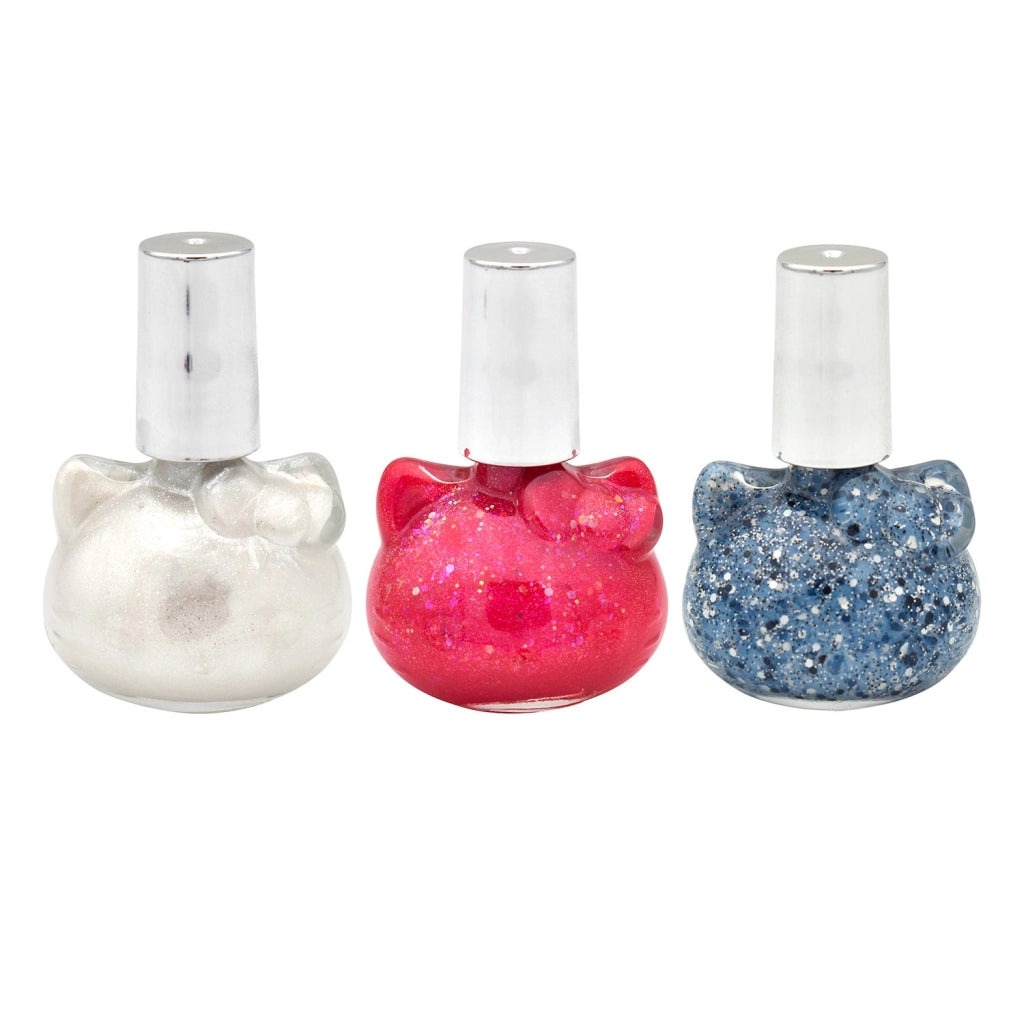 Set 24 Smalti Hello Kitty per Bambini a Base Acqua 10 ml Rosa Blu e Bianco