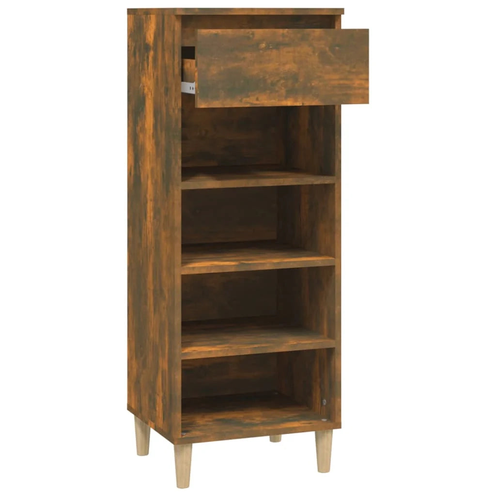 Scarpiera mobiletto portascarpe mobile per ingresso/corridoio/soggiorno 40 x 36 x 105 cm legno ingegnerizzato marrone 02_0021559
