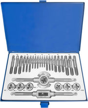 Set di tagliabesti 30 pezzi, tagliabesti di alta qualità in acciaio laminato, specificamente progettato per tagliare schegge di piccolo diametro, metrico, M3-M12, in scatola metallica.