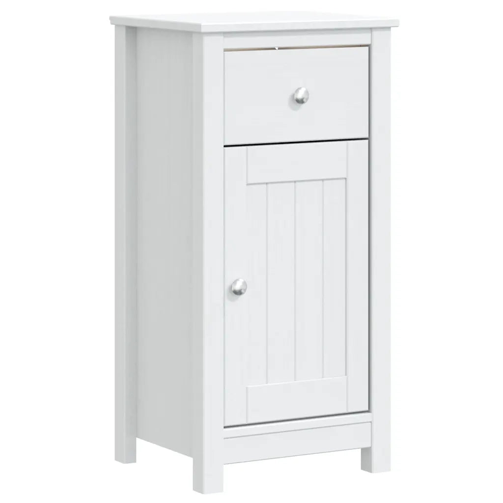Set Mobili da Bagno 3 pz BERG Bianco in Legno Massello di Pino 3206494