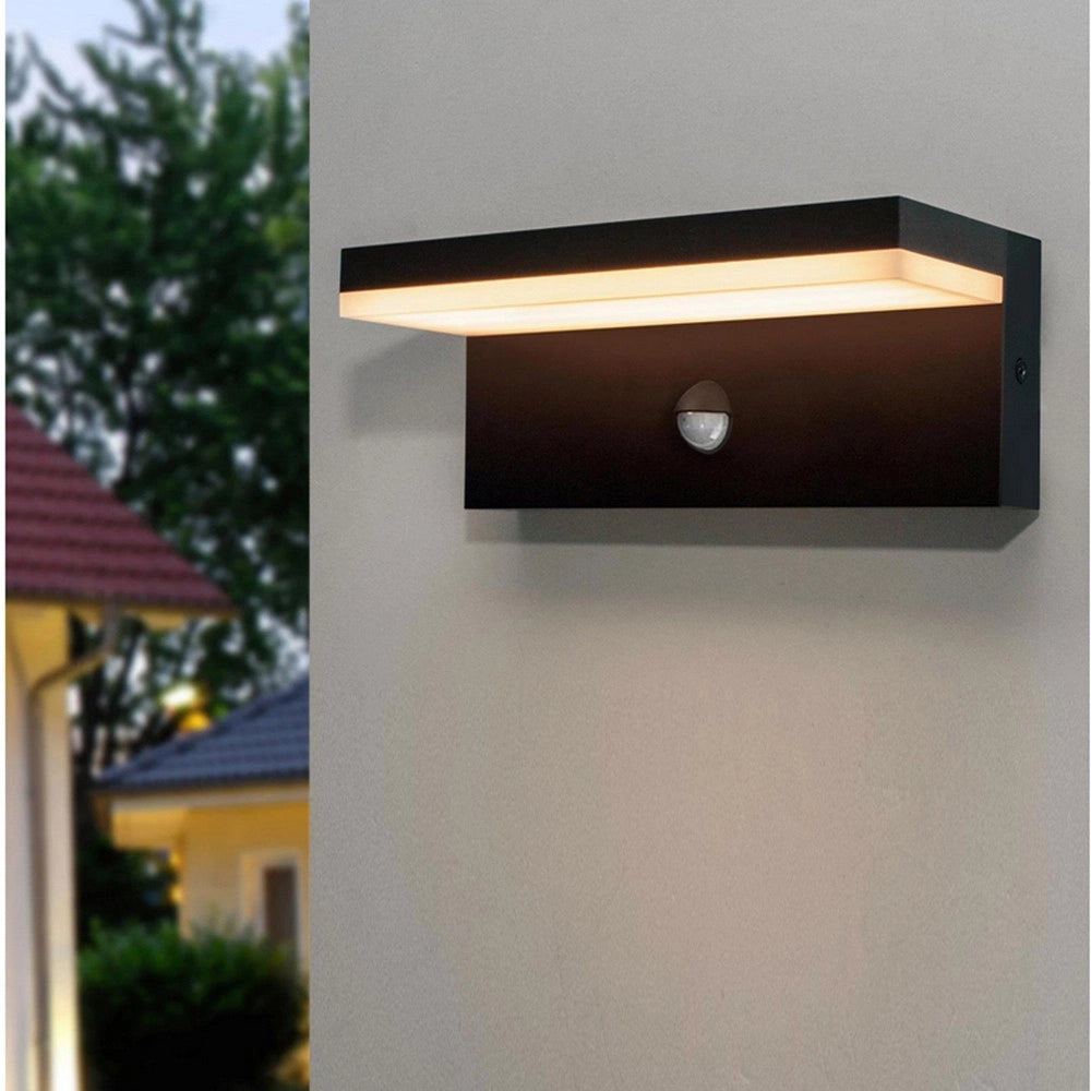 Trade Shop - Applique Per Esterno 10 W Con Sensore Pir Di Movimento Tecnologia Cct Ip54 Ss-esa-013c - Nero