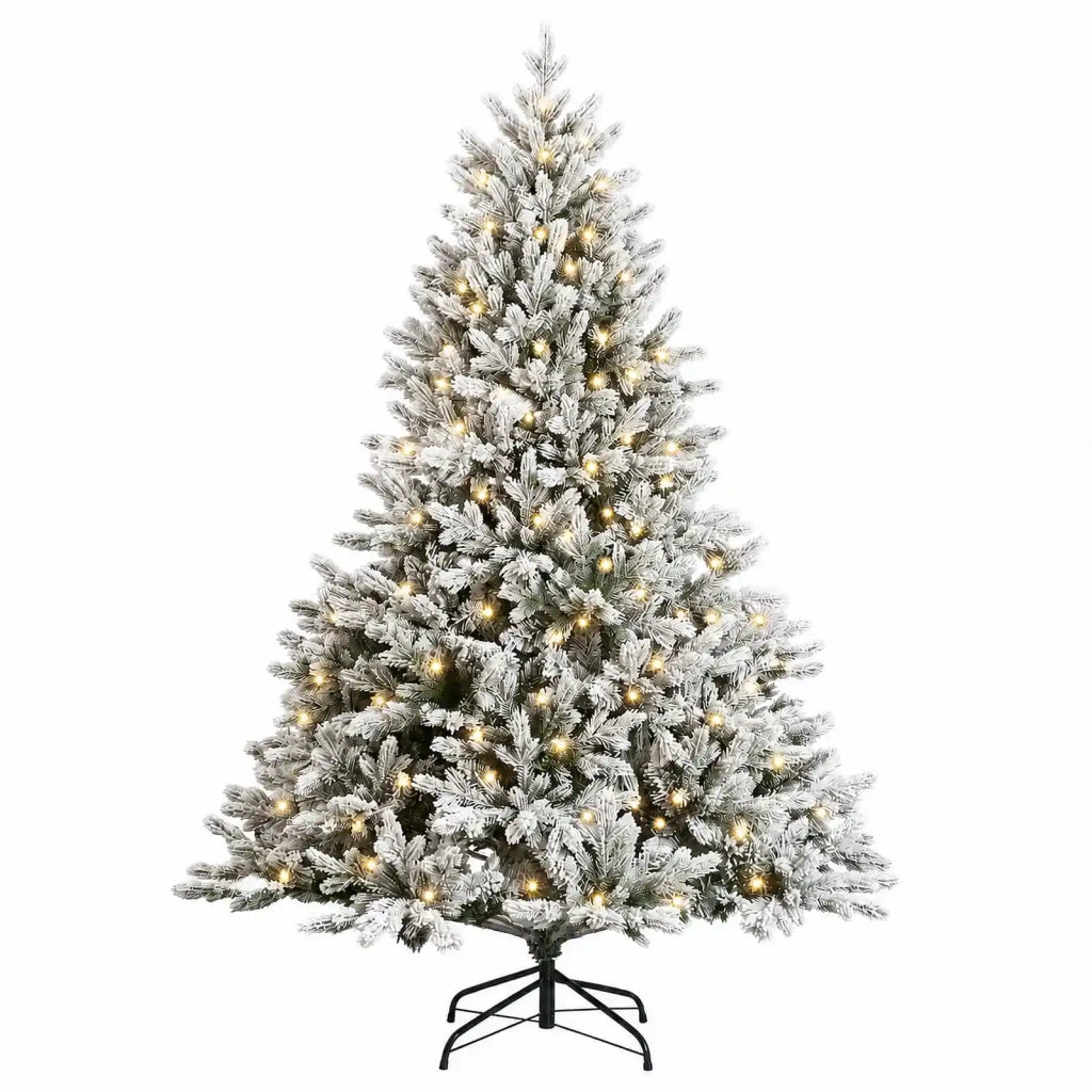 Albero di Natale Artificiale con Rami Pieghevoli 150 cm 150 LED 3465466