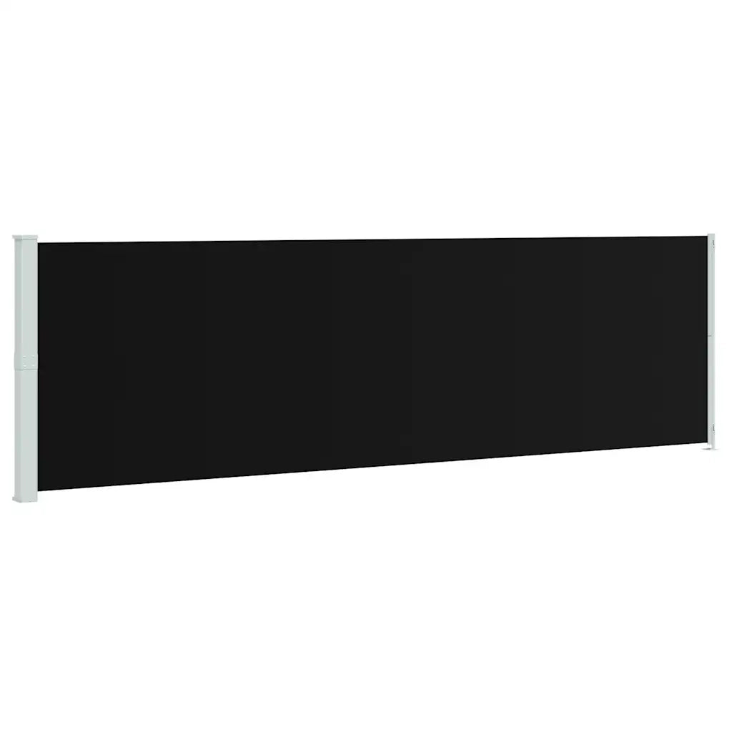Tenda da Sole Laterale Retrattile per Patio 180x600 cm Nera 317964
