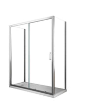 Box Doccia 3 Lati 90x150x90 cm 1 anta Scorrevole in Cristallo trasparente 6mm H190 Four