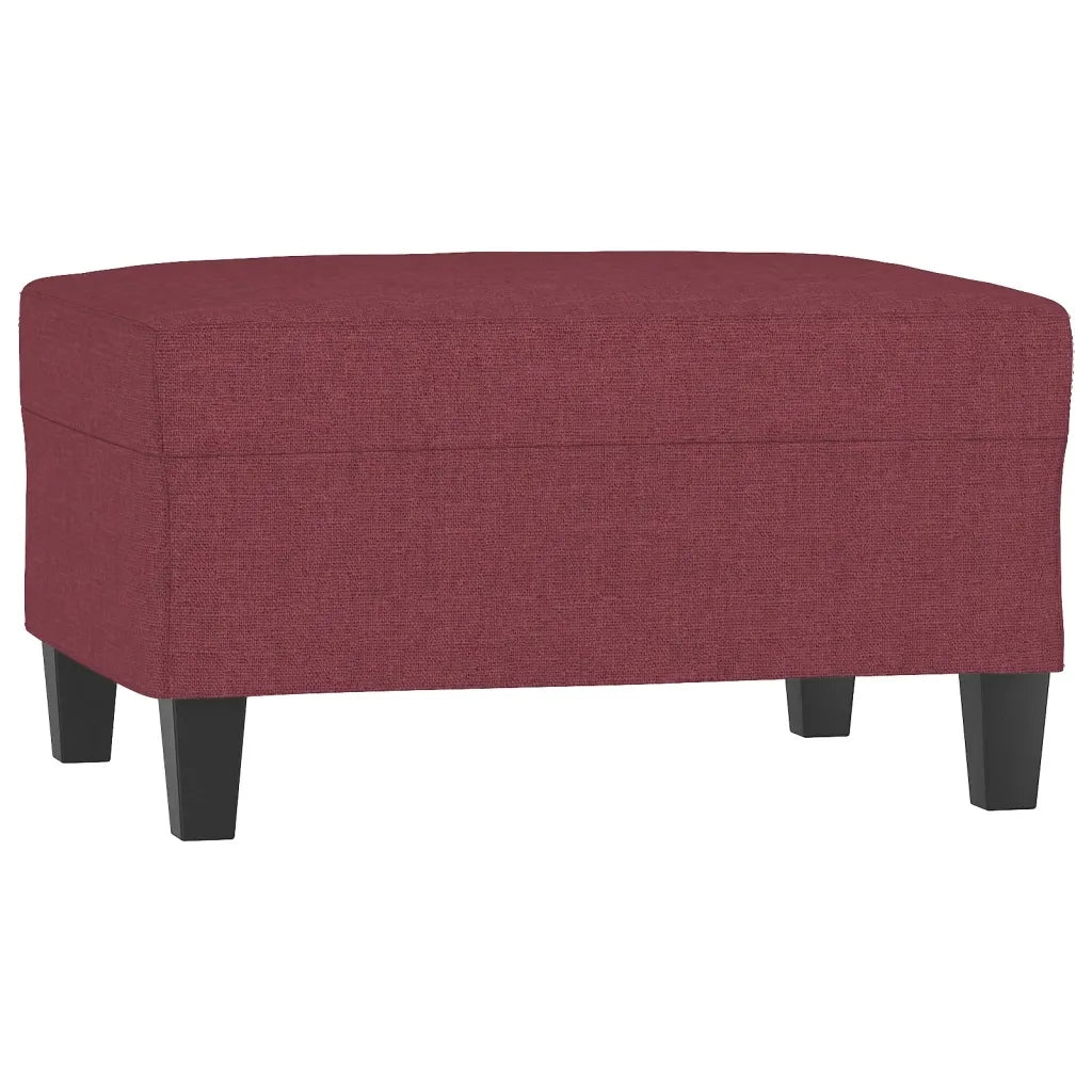 Set di Divani 4 pz con Cuscini Rosso Vino in Tessuto