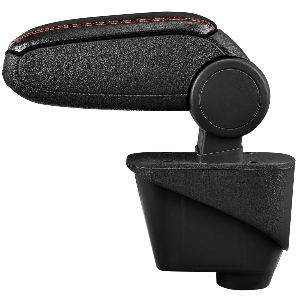 [pro.tec] Bracciolo centrale - Poggiabraccio con vano portaoggetti - imbottito - in similpelle - nero con cucitura rossa - Citroën DS3