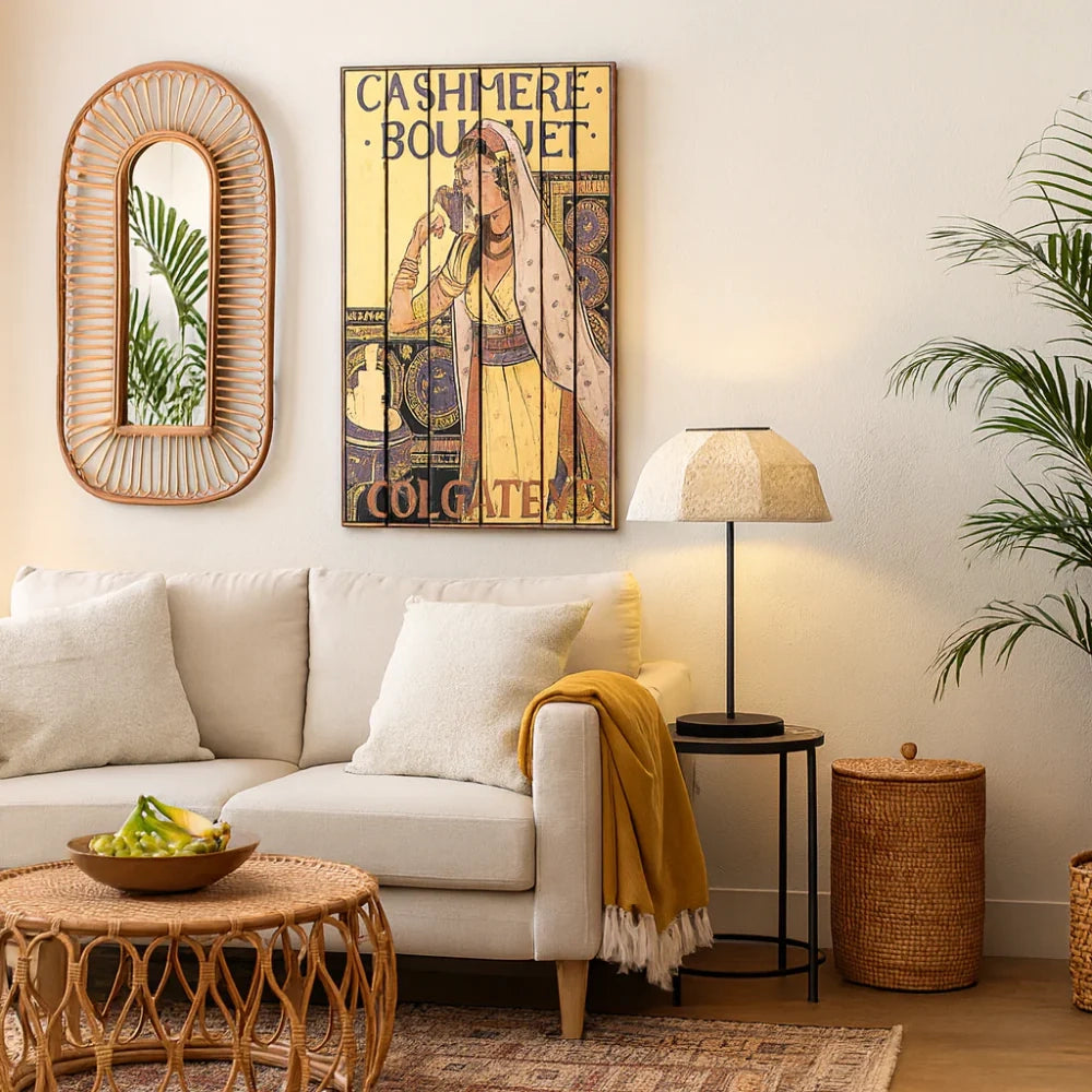 Stampa su legno da parete india 60x100 cm design moderno | Duzzle