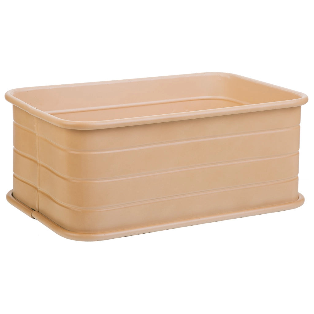 Cesto rettangolare in metallo stampato marrone 39x26x16
