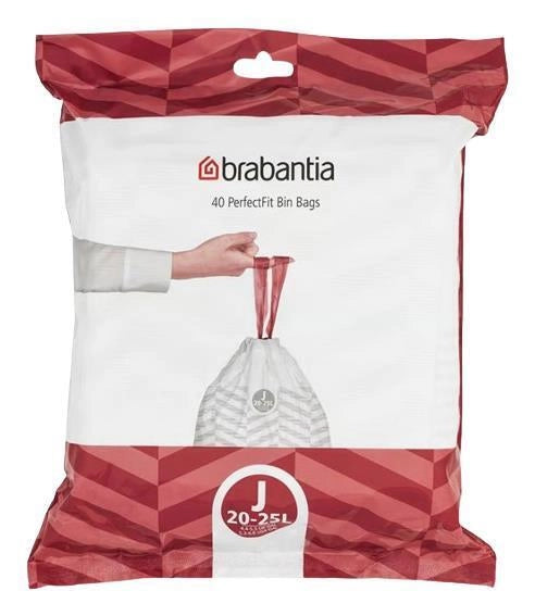 Brabantia 8710755115608 sacchetto per rifiuti 23 L Grigio, Bianco 40 pz