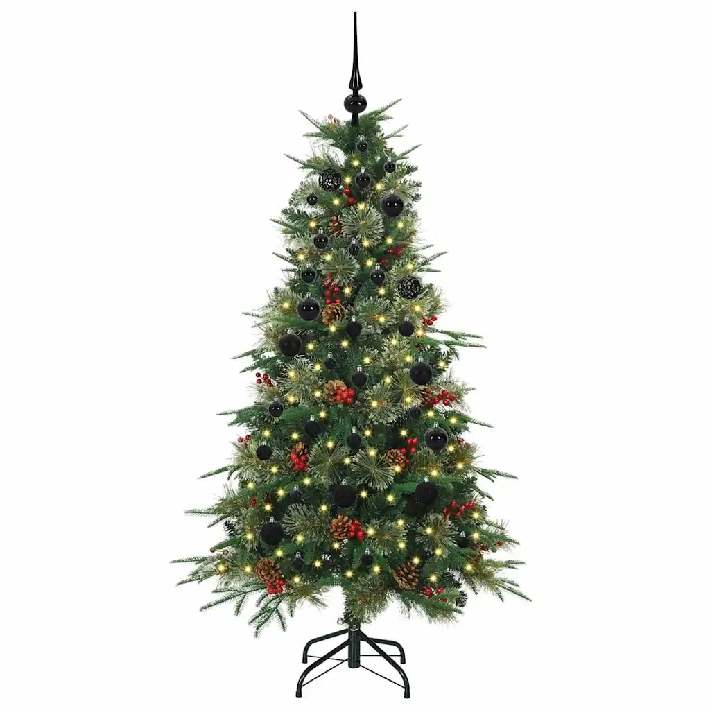 Albero di Natale | Decorazioni natalizie Artificiale con Rami Pieghevoli Verde 150 cm