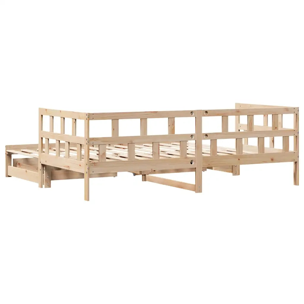 Divano Letto Estraibile con Cassetti senza Materasso 80x200 cm