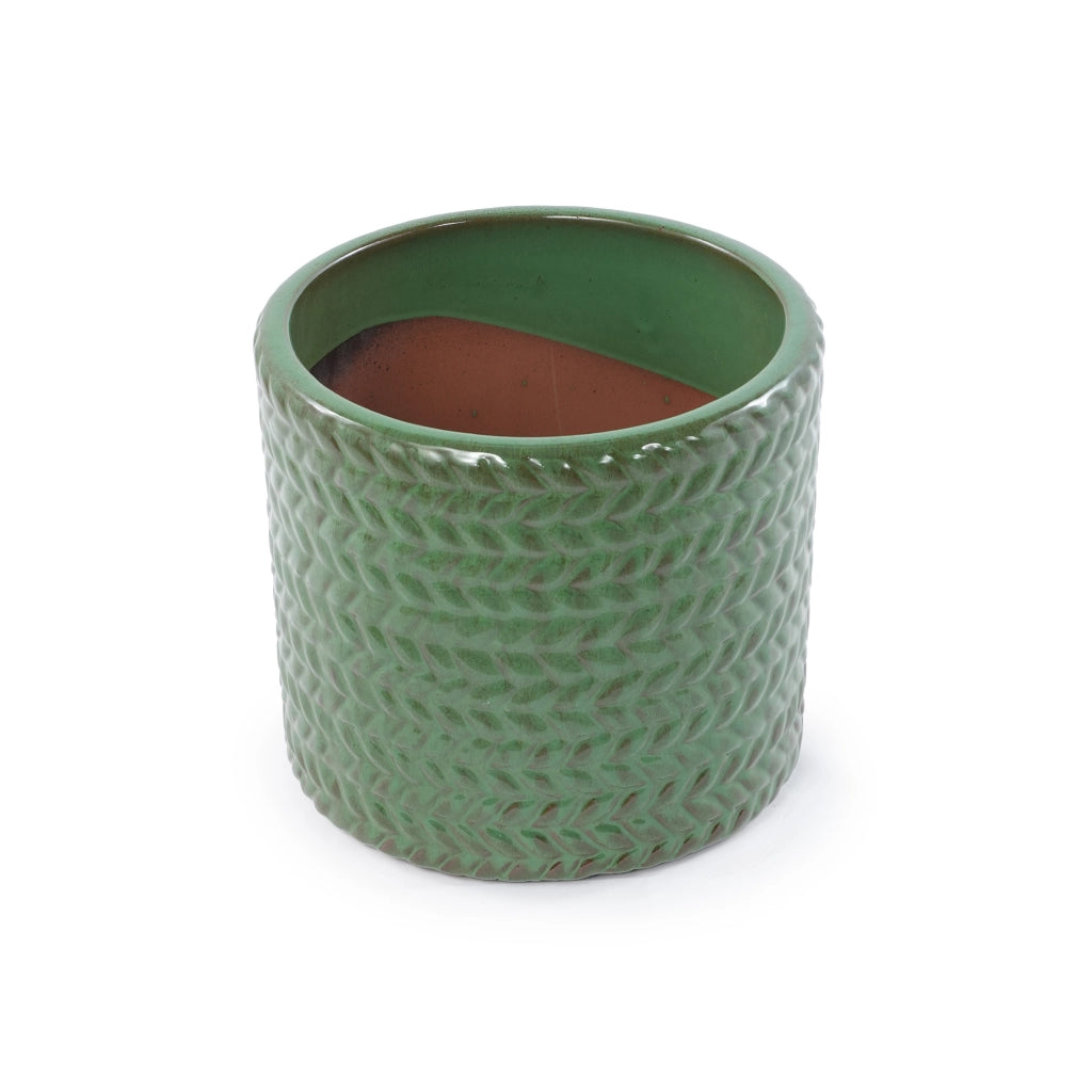 VASI Set da 4 pezzi Ø37/31/24,5/17,5 cm Ceramica Verde Oliva