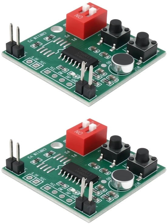 Registrator di Audio 35s Memoria di Registrazione - Chip di Registrazione Audio DIY - Indicatore a LED - Supporto per Flash Esterno - Modalità di Registrazione Flessibili - Interfaccia di Utilizzo Facile - Moduli di Audio