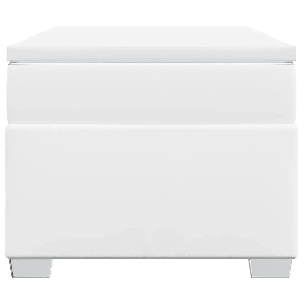 Giroletto a Molle con Materasso Bianco 90x190 cm in Similpelle