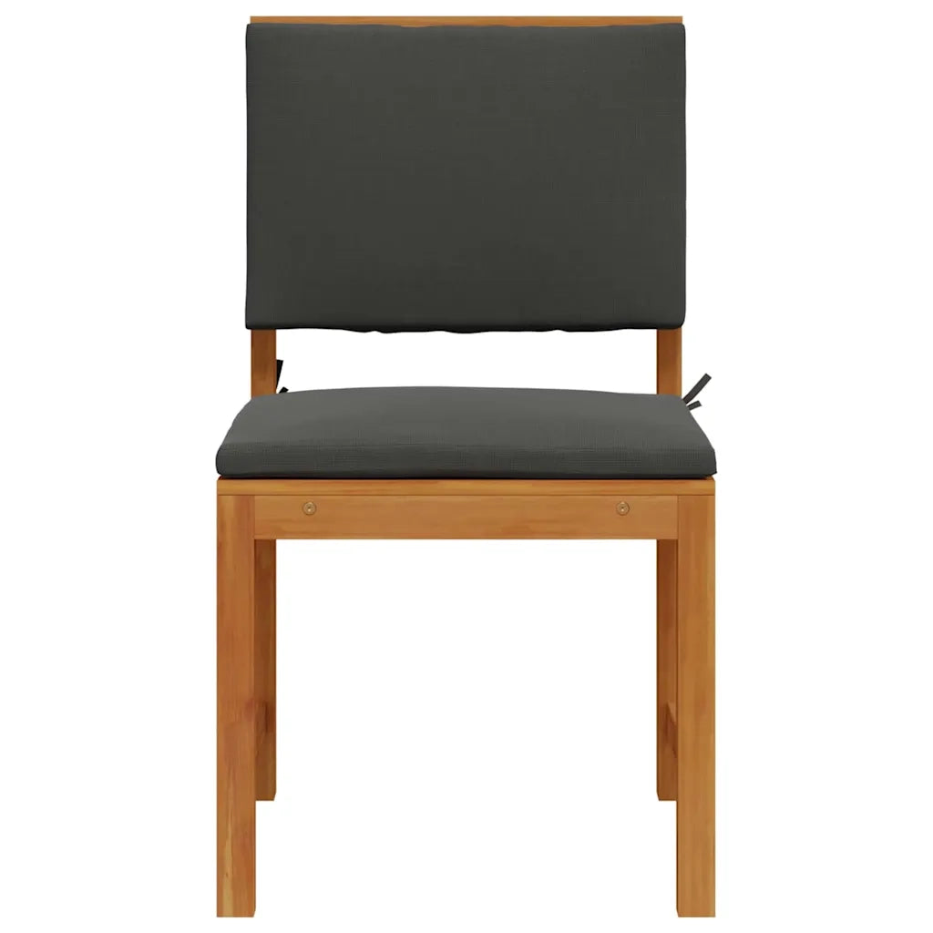Sedia da Giardino 2 pcs Marrone Legno massello di acacia 4107156