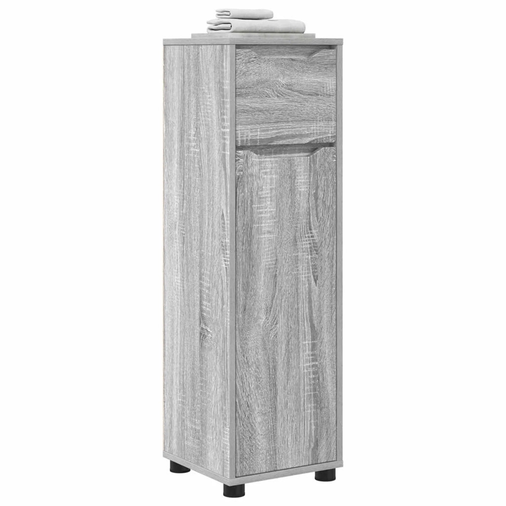 Mobile da Bagno con cassetto Grigio Sonoma 30,5 x 30 x 101 cm 888743