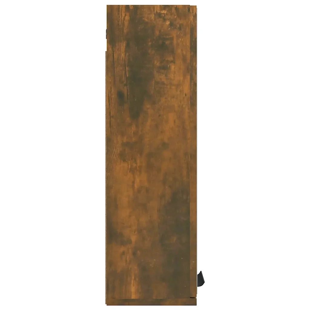 Armadietto a Specchio da Bagno-Mobile bagno con specchio Rovere Fumo 64x20x67 cm