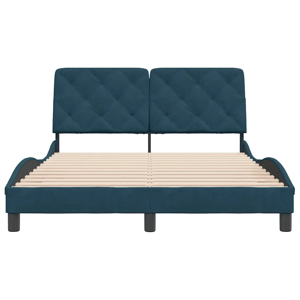 Giroletto senza Materasso Blu 140x190 cm in Velluto 3207921