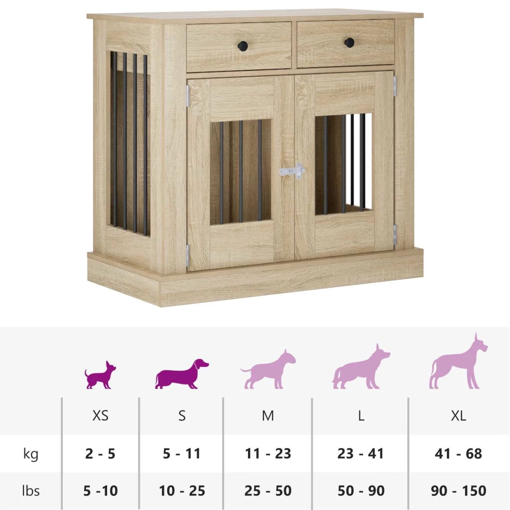 Mobile da cassa per cani Rovere Sonoma 90 x 47,5 x 80 cm 8014774
