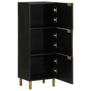 vidaXL Credenza Nera 40x33x110 cm in Legno Multistrato