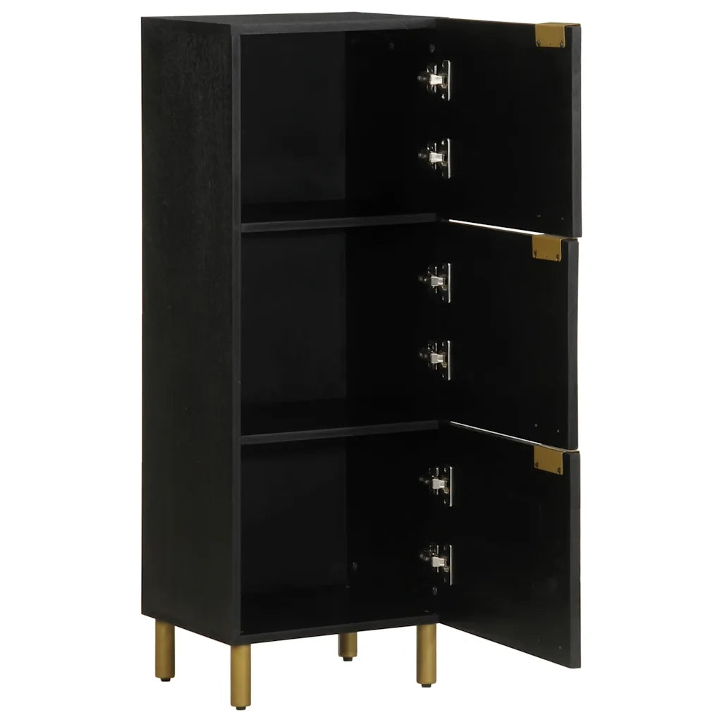 vidaXL Credenza Nera 40x33x110 cm in Legno Multistrato