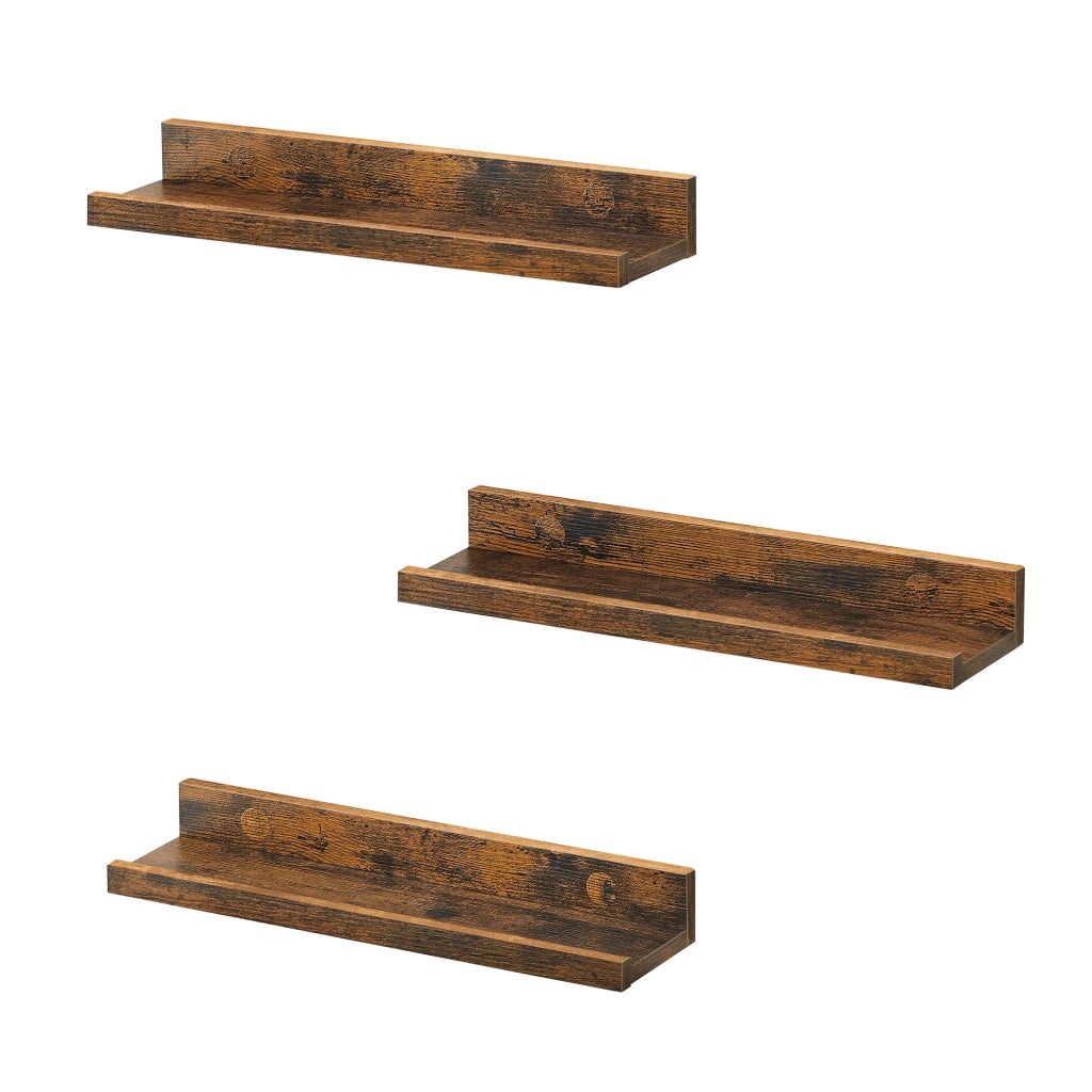Valora SET DI 3 SCAFFALI Scaffali da parete in truciolato marrone rustico x3