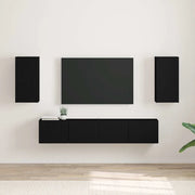 Mobile TV da parete 2 pz-Set di 2 Mobile TV a Muro-Credenza TV Nero 30 x 31 x 60 cm