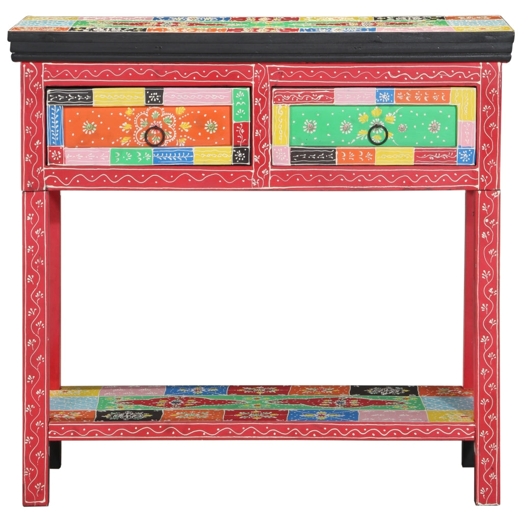 Tavolo Console con Cassetti Multicolore in Legno Compensato