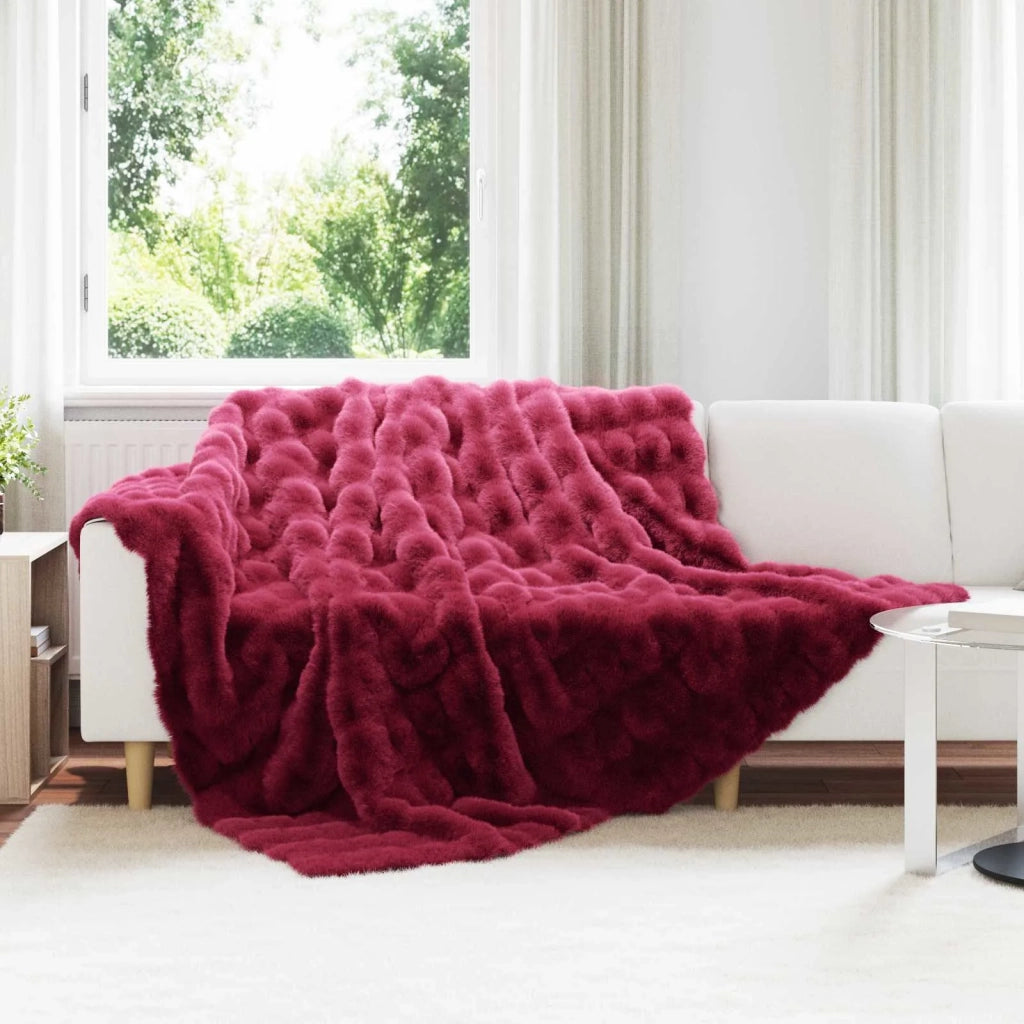 Coperta antiscivolo in finta di coniglio Olite 4 pcs Poliestere