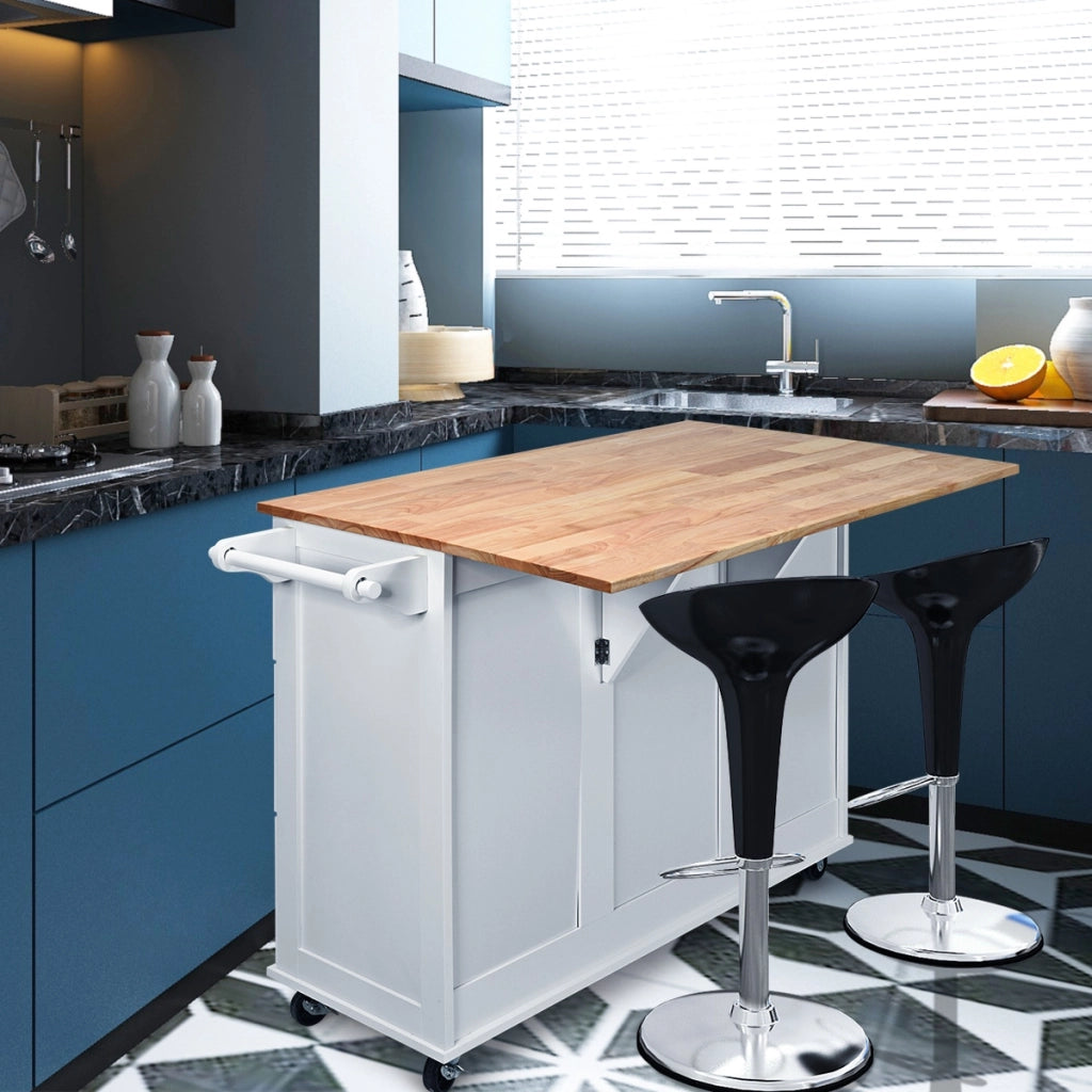Carrello da cucina a ribalta, Isola da cucina con portaspezie portasciugamani cassetto battilardo armadio-Carrelli