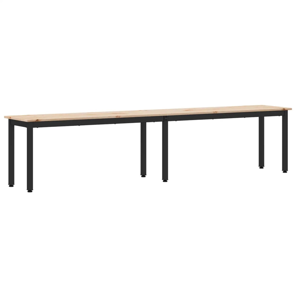 panchina Naturale 200 x 35 x 45 cm Pino massello 892777