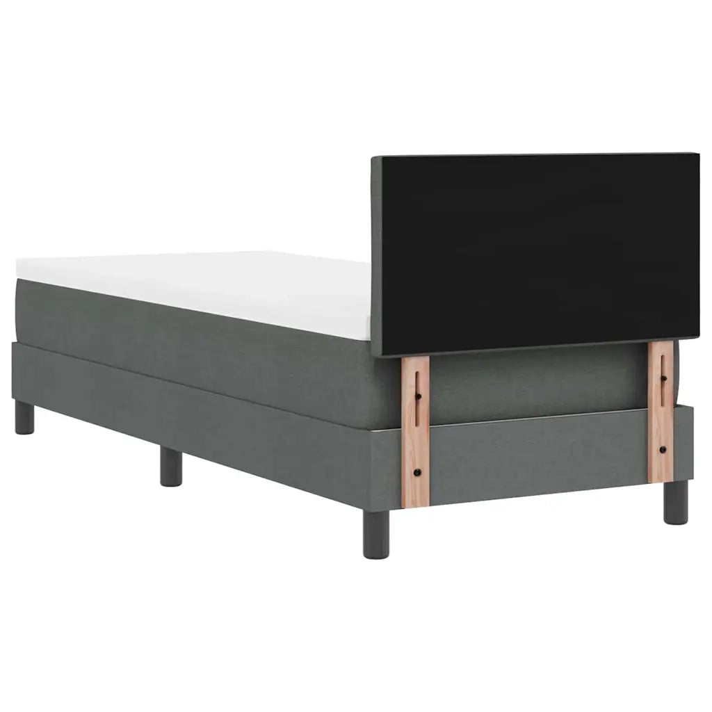 Letto a molle con testiera Grigio scuro 80 x 200 cm Tessuto 3338721